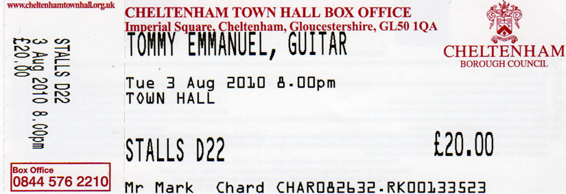 TOMMY EMMANUEL Ticket